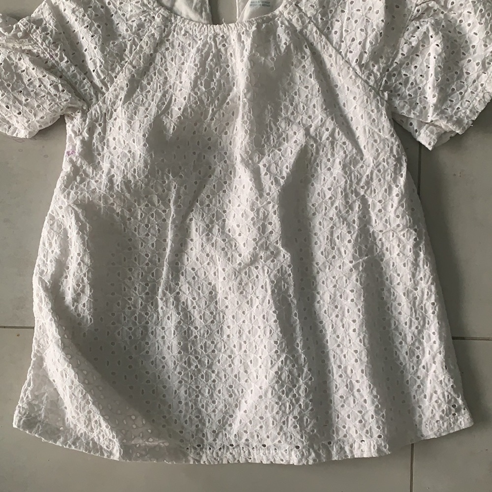 White Textured Top - Picture 3 of 4